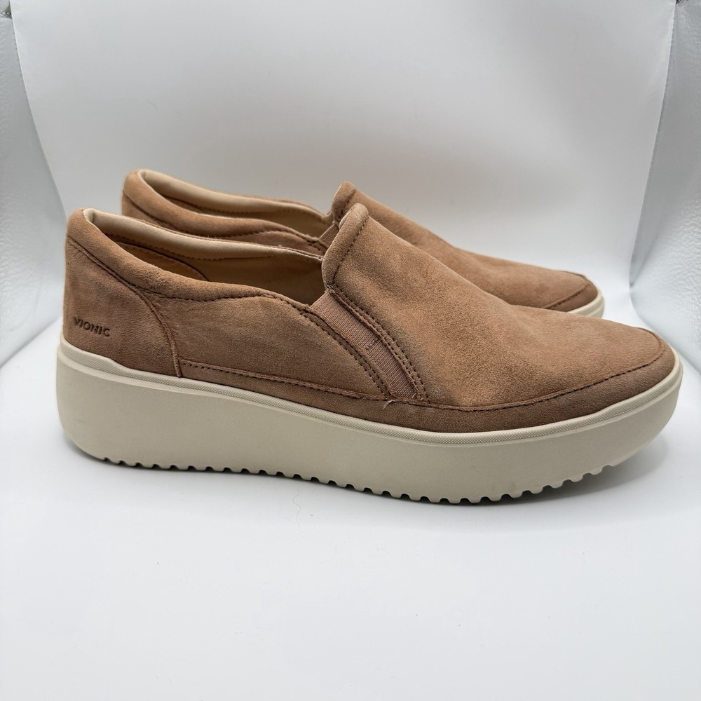 Vionic Women's Sz 9 Kearny Slip-On Sneakers Tan